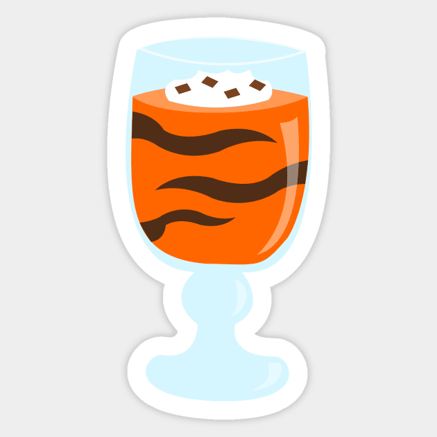 Tiger in a Glass Sticker by traditionation